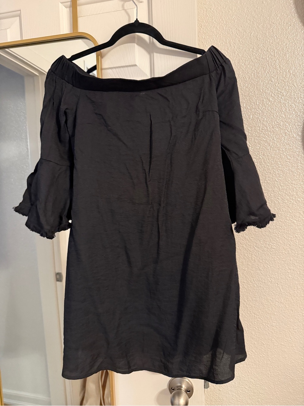 NWT Lulu's Black Off-Shoulder Ruffled Dress